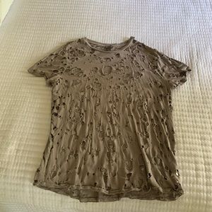 Oversized distressed shirt